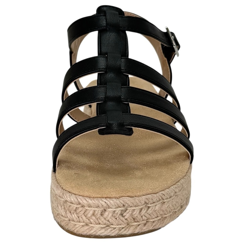 Sun + Stone Rykerr Black Faux Leather Womens Platform Sandals Size 8M - Picture 6 of 10